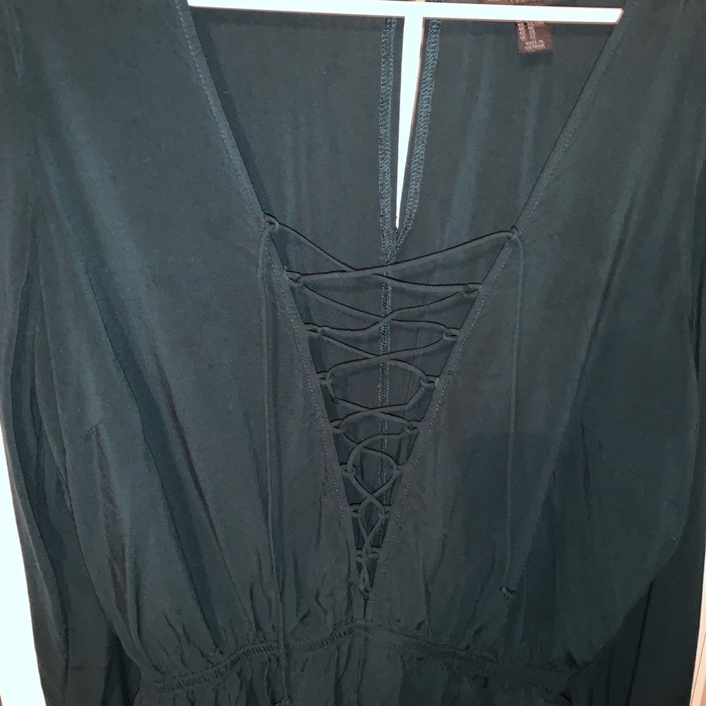 Teal Long Sleeve, Long Leg Jumpsuit